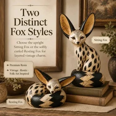 🔥 Limited Time – 50% OFF! 🦊 Vintage Fennec Fox Sculpture