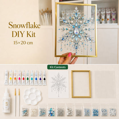 🔥 LAST DAY 49% OFF – 🎄 DIY Jeweled Christmas Tree Art Kit | Colorful Gems, Pearls, Paints & Gold-Tone Floating Display Frame 💎✨