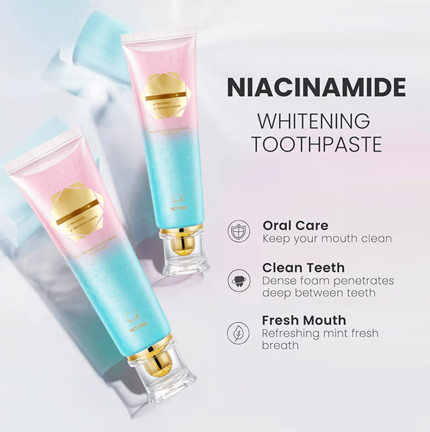 ✨ 🦷 Niacinamide Whitening Toothpaste - For Healthier, Whiter Teeth!