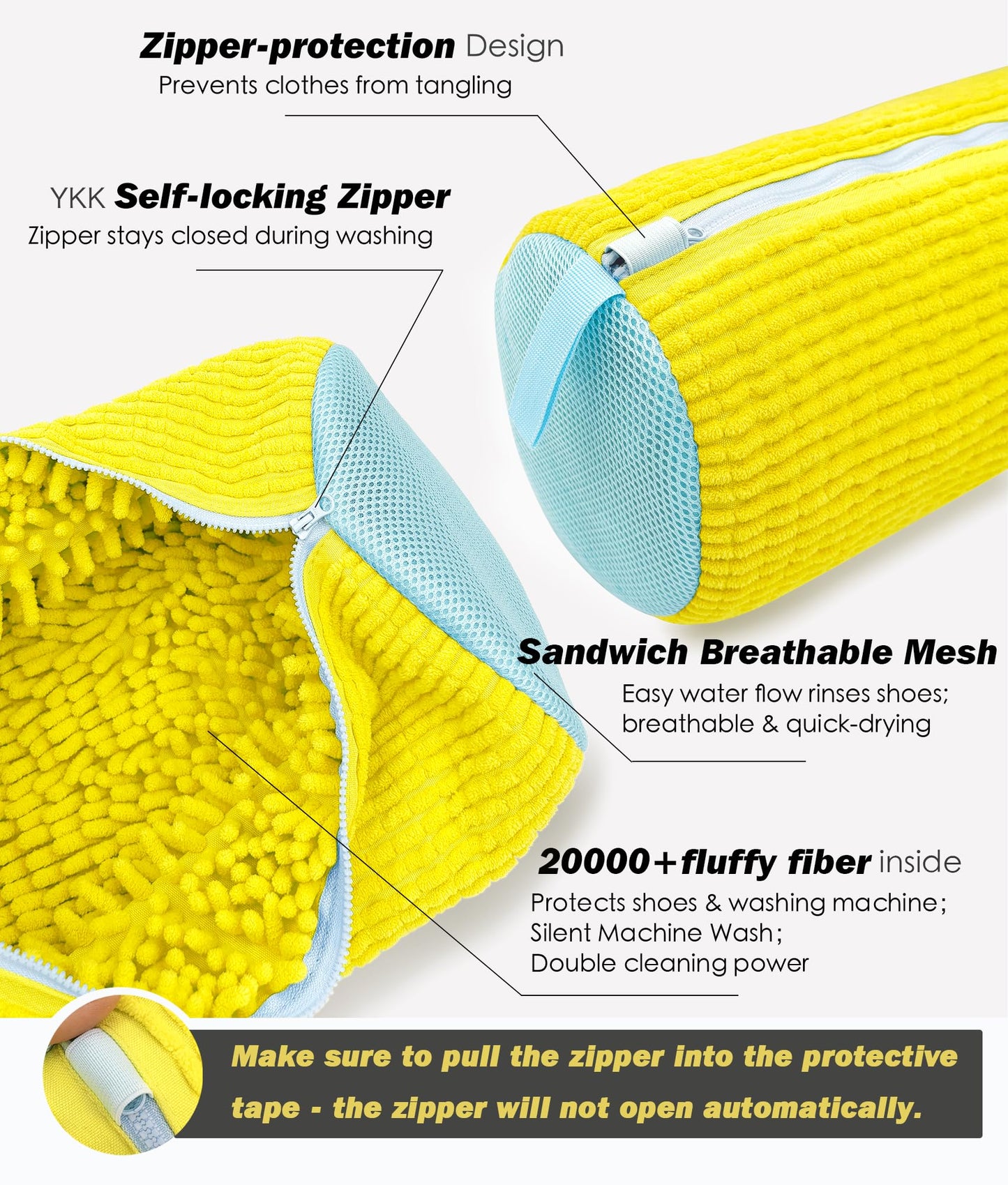 🔥Last Day 50% OFF - Microfiber Shoe Washing Machine Bag for Sneakers