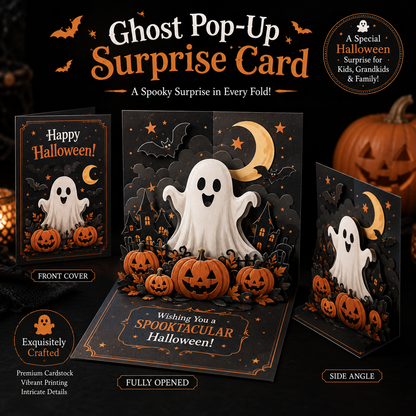 👻 Halloween 3D Pop-Up Greeting Card – A Spooky Surprise for Someone Special 🎃