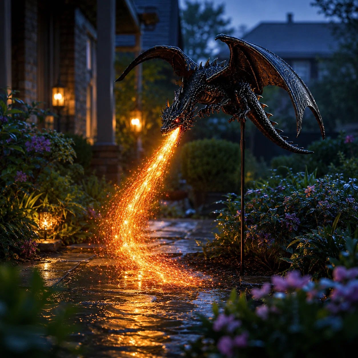 🔥🐲Solar Dragon Fire Garden Light