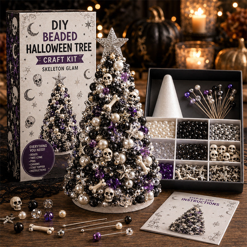 🎃✨ DIY Beaded Halloween Tree Craft Kit 👻🧵