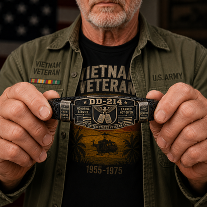 🔥DD-214 Veteran Honor Bracelet - Handmade By VETERAN