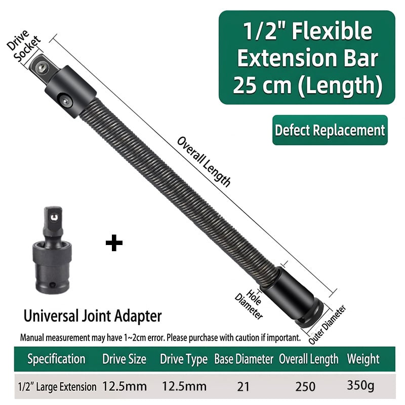 🔧🌀 1/2" Flexible Socket Extension Bar! Conquer Tight Spaces in Seconds🔩🚗