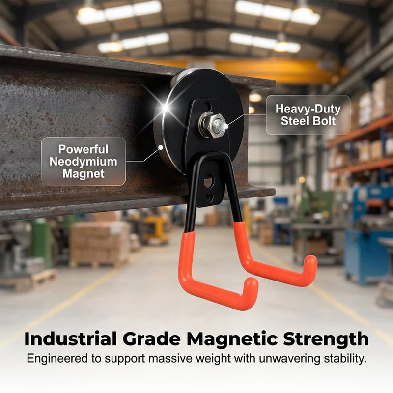 📢📢49% OFF !! ⏰ Heavy-Duty Magnetic Double-Claw Hook
