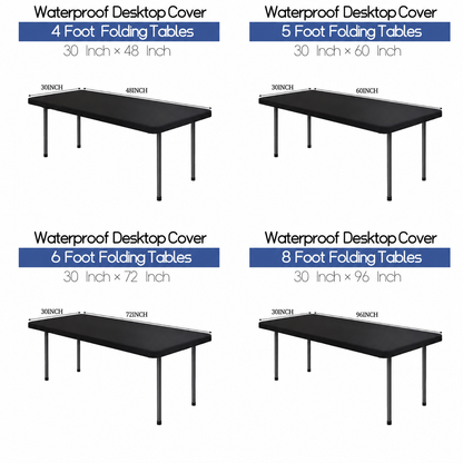 🌸 LIMITED TIME 60% OFF! ✨Pack Stretch Fabric Table Top Cap Cover, fits 4ft/6ft/8ft Tables