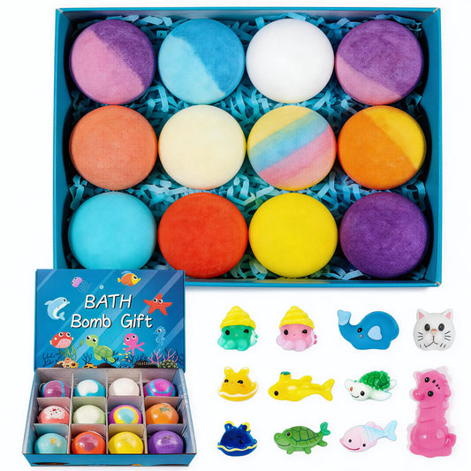 🛁🐣Bath Bombs For Kids – 12 Pack With Surprise Toys Inside, Easter Basket Stuffers