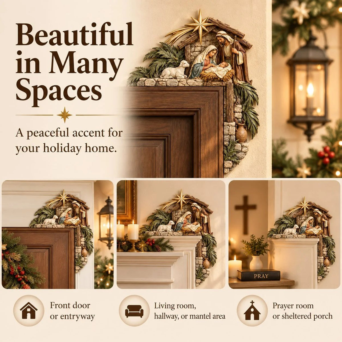 📍 Christmas Nativity Door Frame Corner Decor — A Meaningful Holiday Accent ✨