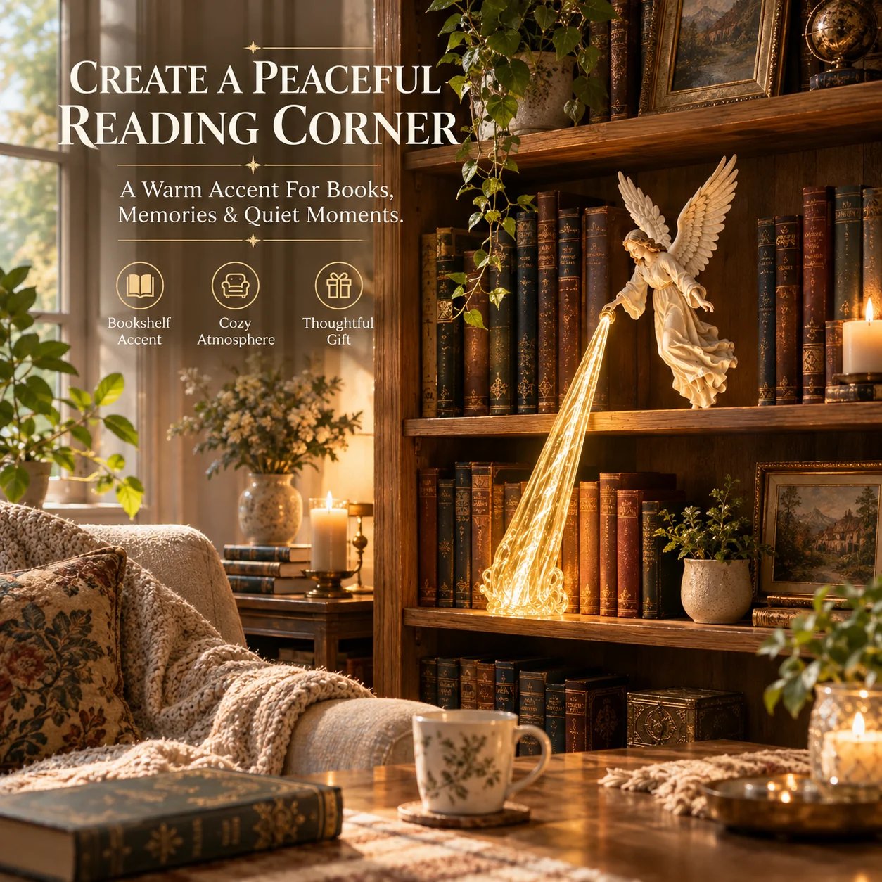 🔥Heavenly Guardian — Angel Beam Bookshelf Decor 🎁Buy Two Get Free Shipping