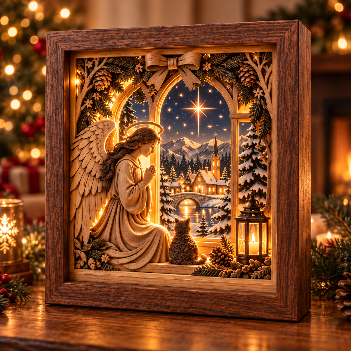 ✨Last Day 49% OFF✨🎄 Beginner-Friendly DIY Wooden Frame Light™ – 3D Christmas LED Kit