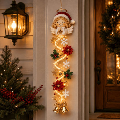 ⏳ Last Day 49% OFF – 🎄MerryCascade™ Glowing Christmas Door Hanger | 6 Festive Lighted Designs with Warm Glow, Dimensional Details & Space-Saving Vertical Décor ✨