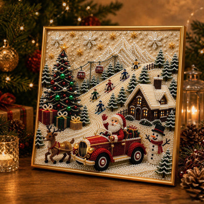 🎄Relaxing & Beginner-Friendly🎅 Premium 3D Pearl Christmas Wall Art Kit ⛄️❄️