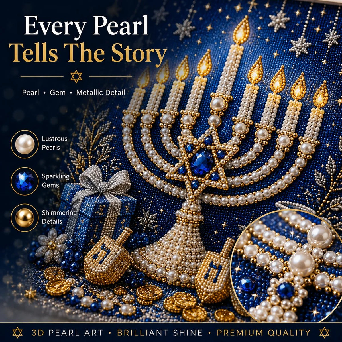 🎁Last Day 49% OFF - 🕎✨DIY Hanukkah Pearl Art Kit(📦Buy 2 Free Shipping)