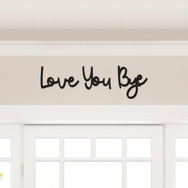 "Love you Bye" ✨Wooden Wall Hanging Sign Decoration - No Wall Damage