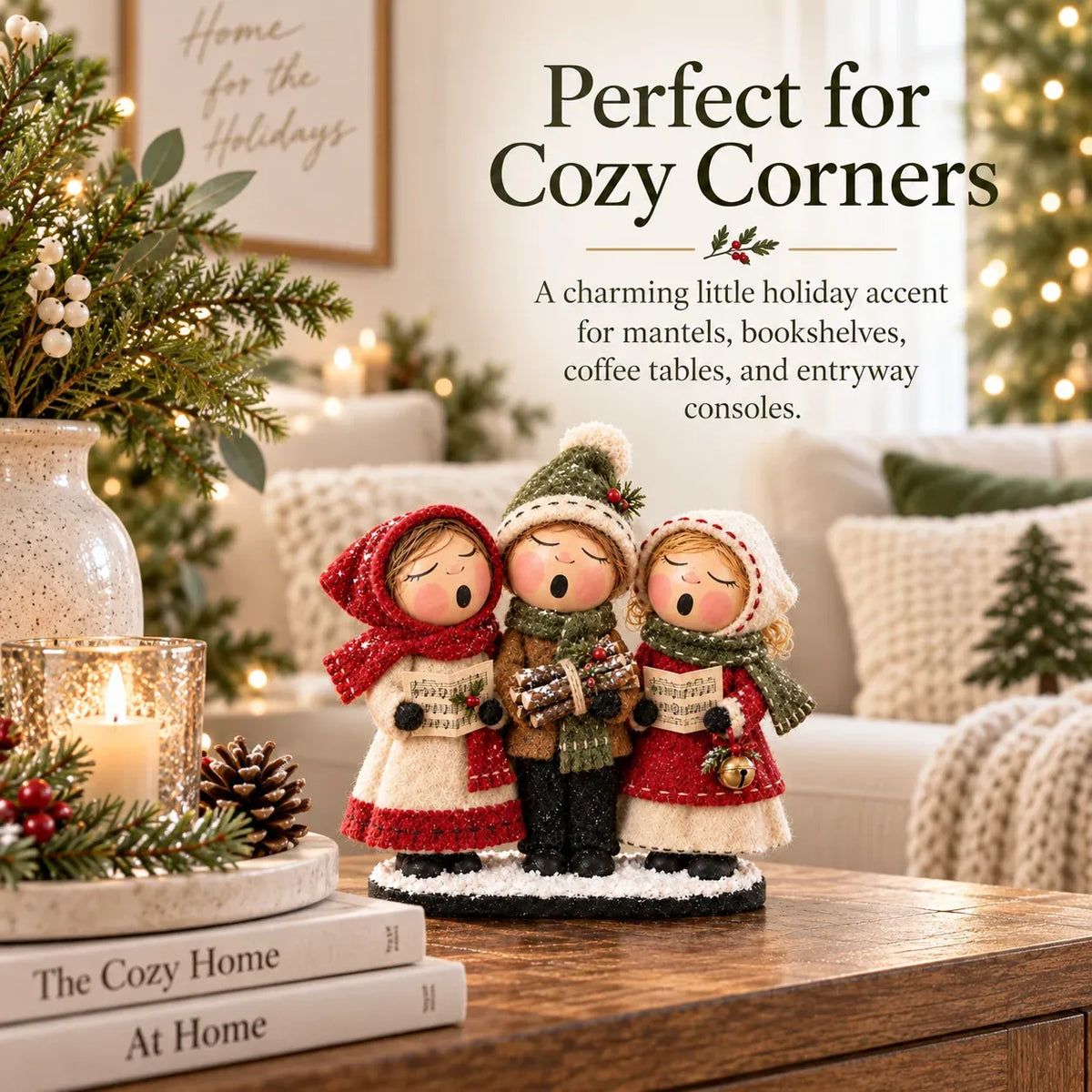 🔥LAST DAY 50% OFF - Vintage Christmas Carolers Figurine – Cozy Farmhouse Holiday Tabletop Decor