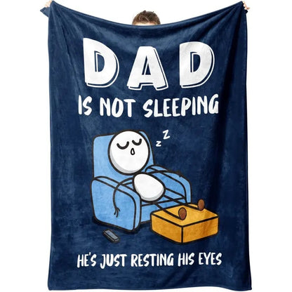 🔥Father’s Day 60% Off🔥Dad Is Not Sleeping Funny Flannel Blanket