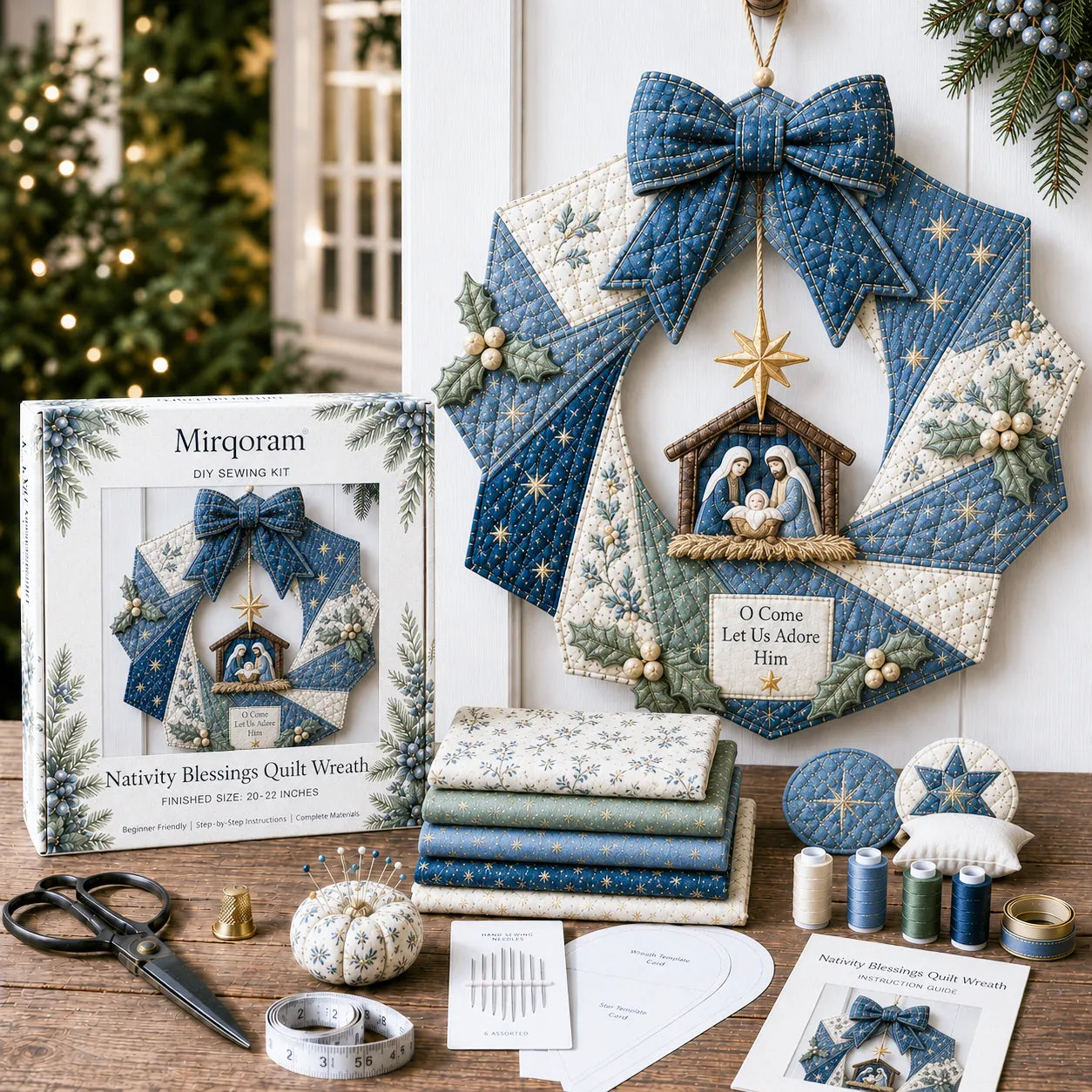 🔥LAST DAY 50% OFF - 🎄Christmas Fabric Wreath DIY Kit – A Keepsake You’ll Hang with Pride Year After Year💫