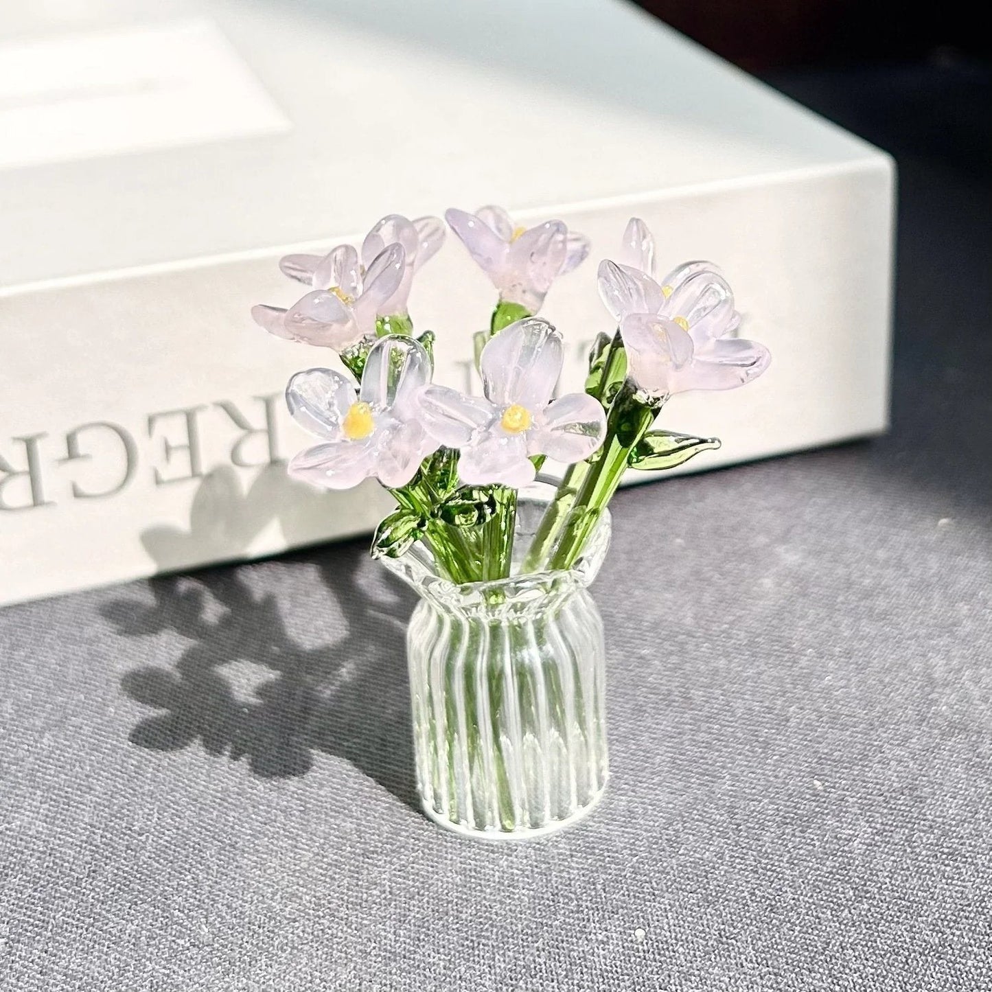 🔥⚡Flash Sale🌸✨Mini Glass Flower Ornament Crafts Artificial Flower Floral Figurine🌿💐