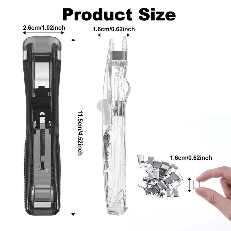 🎁Last Day 50% OFF  Portable Binder Clip Stapler - Includes 50 reusable clips