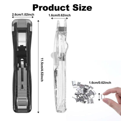 🎁Last Day 50% OFF  Portable Binder Clip Stapler - Includes 50 reusable clips