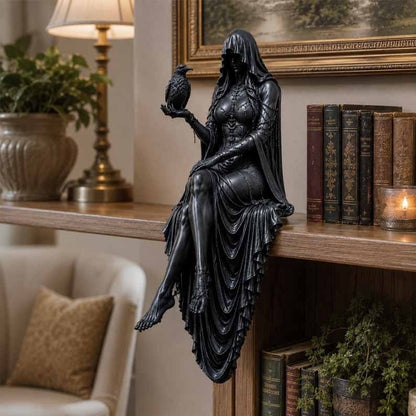 🔥Last Day 50% OFF 🖤 Gothic Raven Shelf Sitter Statue