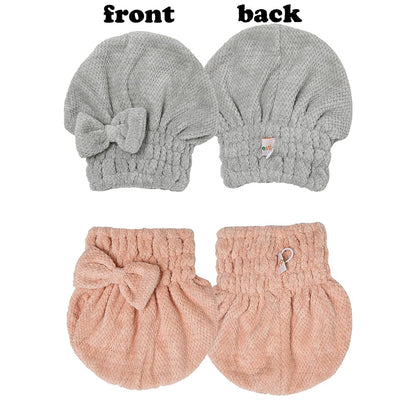 🎀Cute bow drying cap for women, absorbent quick-drying, thickened❄️