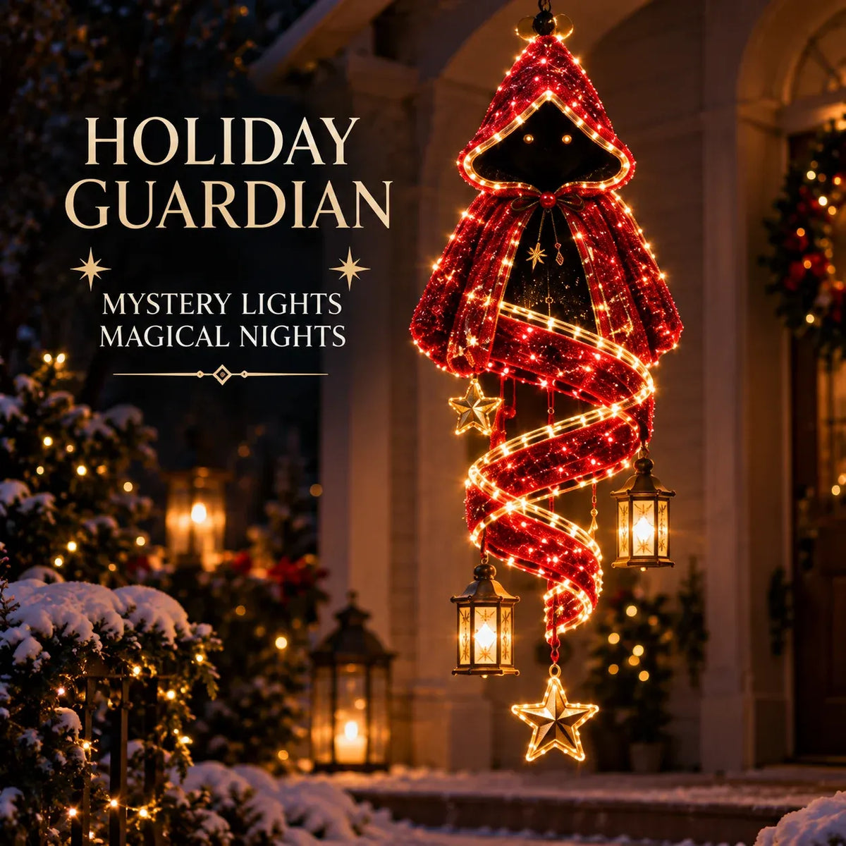 ⏳ Last Day 49% OFF – 🎄Christmas Magic Spiral™ Hanging LED Light Collection – 9 Festive Designs ✨ | Suspended Glowing Characters with Spiral Lights & Hanging Details for Porches, Windows, Entryways & Holiday Displays