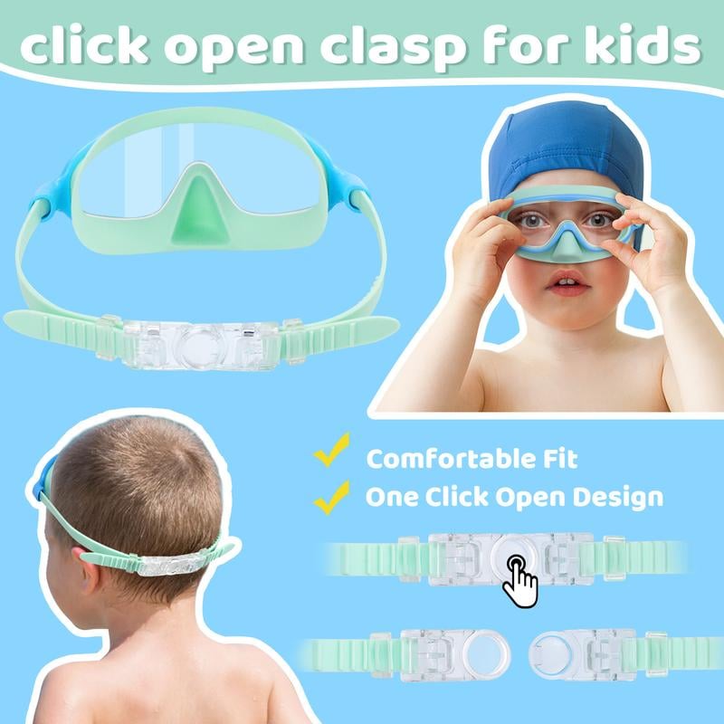 🏊‍♀️Summer is coming🏊‍♀️-HD children's large frame waterproof and anti-fog swimming goggles