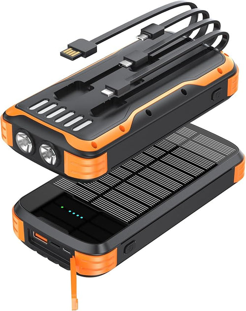 🔥Last Day 60% OFF-Solar Power Bank 40000mAh, Portable Charger PD 20W Fast Charging