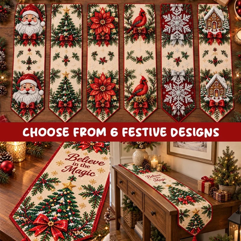🔥HOT SALE🔥✨ DIY Christmas Diamond Painting Table Runner Kit