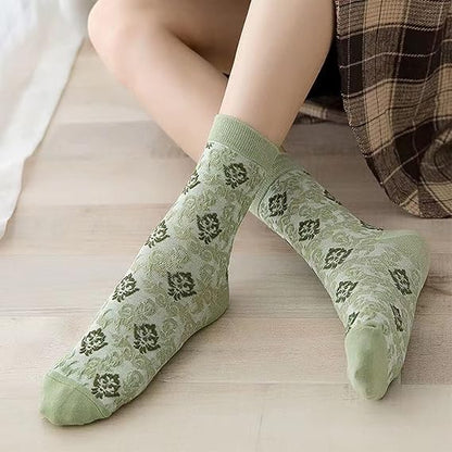 🌸 Vintage Floral Socks – 50% OFF Today Only! ✨