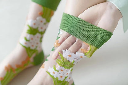 ✨Vintage Floral Sheer Summer Socks  – 50% OFF Today Only! ✨