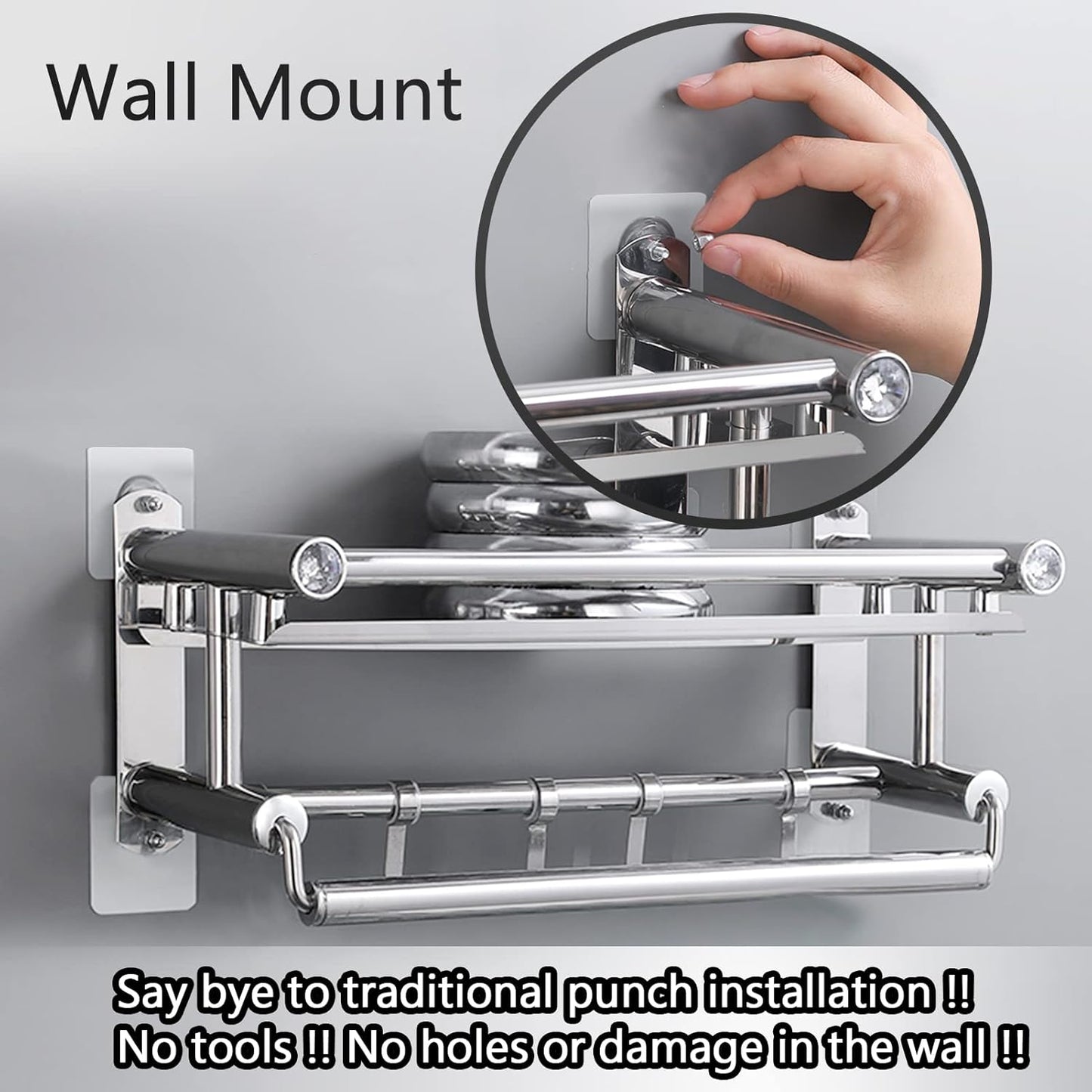 Adhesive Screw Hooks - No Drill, No Damage, Holds 5kg | Wall, Tile & Glass