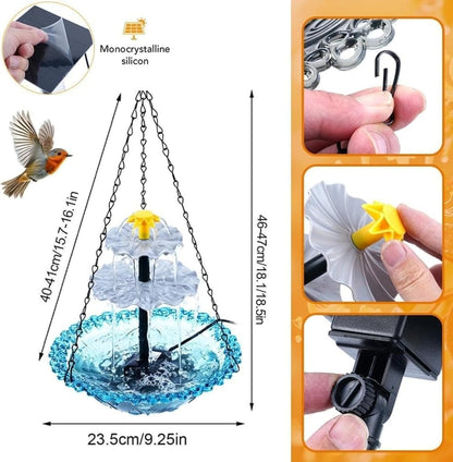 ✨Special Offer Today Only! 🐦 Solar Cascade Hanging Bird Bath Fountain