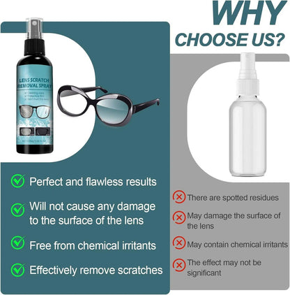 2026 New Upgraded Eyeglass Scratch Remover for Lenses, Eyeglass Cleaner Spray, Glasses Lens Scratch Remover for Eyeglasses