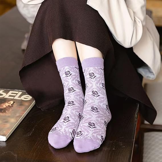 🌸 Vintage Floral Socks – 50% OFF Today Only! ✨