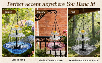 ✨Special Offer Today Only! 🐦 Solar Cascade Hanging Bird Bath Fountain