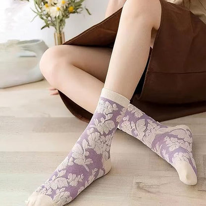 🌸 Vintage Floral Socks – 50% OFF Today Only! ✨