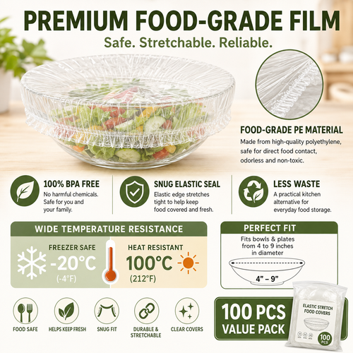 🍽️Summer Limited-Time 50% OFF 🍽️100PCS Disposable Stretch Food Covers for Bowls & Plates
