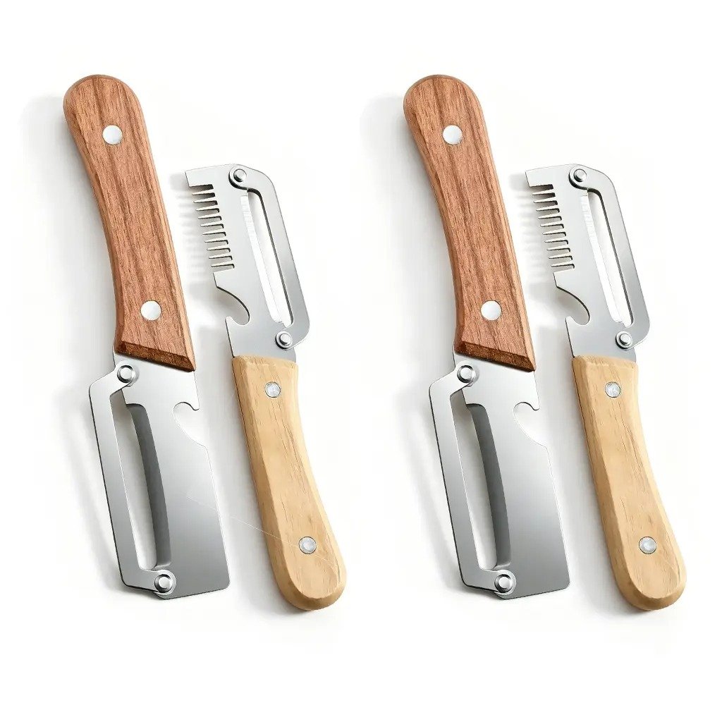 ✨Stainless Peeler, High-Grade Durability,Clean, Precision Peeling + Bottle Opener