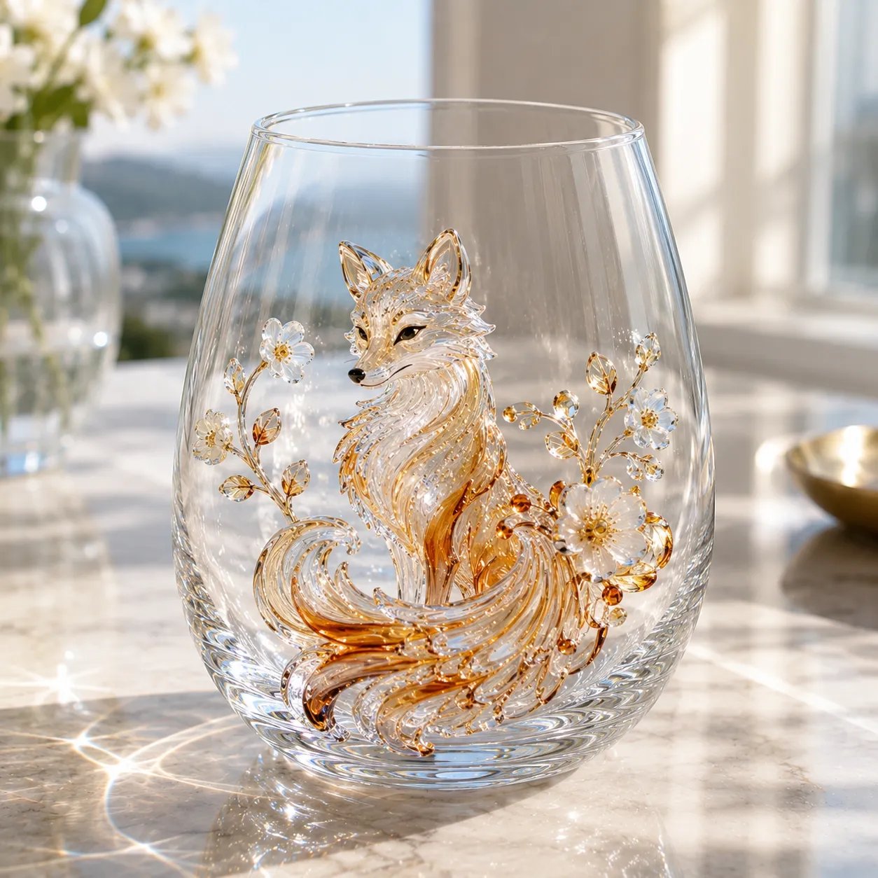 🔥✨ 3D Animal Floral Glass Tumbler | For Prettier Sips, Sunlight-Catching Details, Nature Charm & Elegant Everyday Drink Vibes 🌸🐾