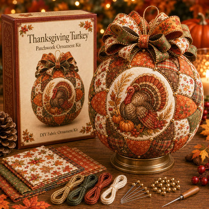 🔥LAST DAY 50% OFF -🍂 Autumn Thanksgiving Classics Patchwork Ornament DIY Kit