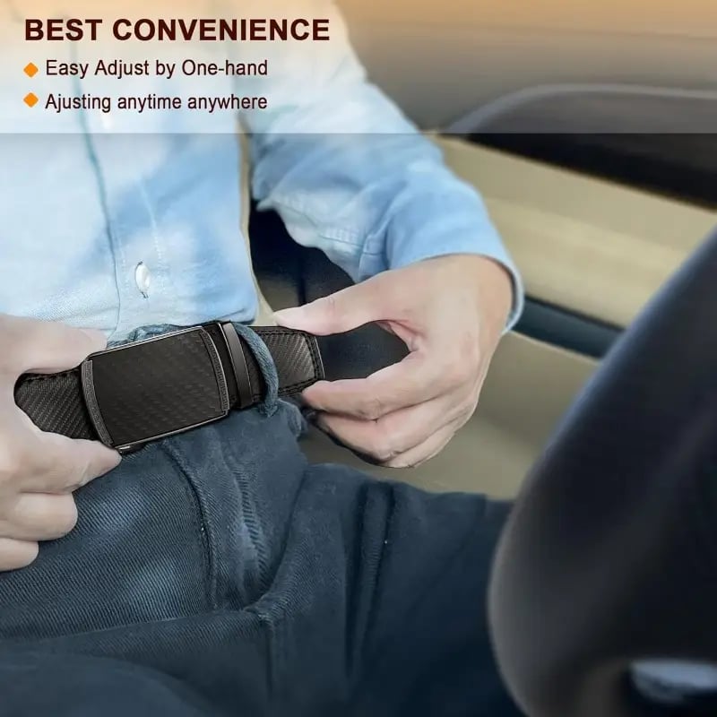 ✨Last Day 49% OFF -Leather Ratchet Belt With Adjustable Buckle