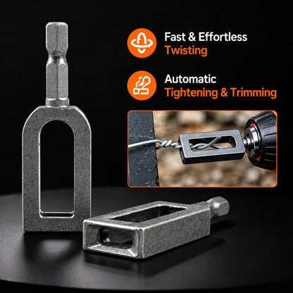 🧰Steel Wire Twisting Tool for Drill- Fast Tightening & Auto Trimming Wire Twist Attachment