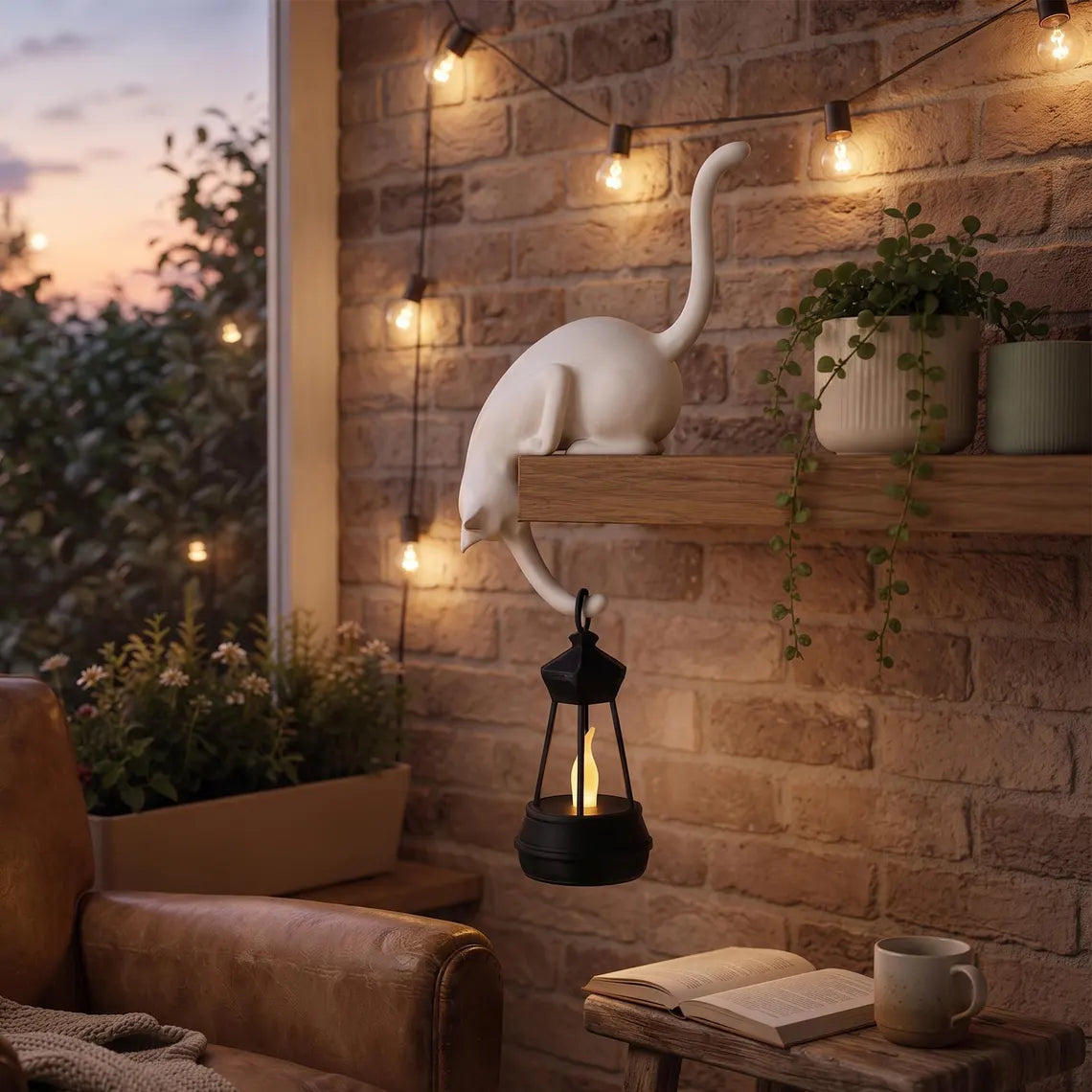 Cute Cat Hook Shelf Decor