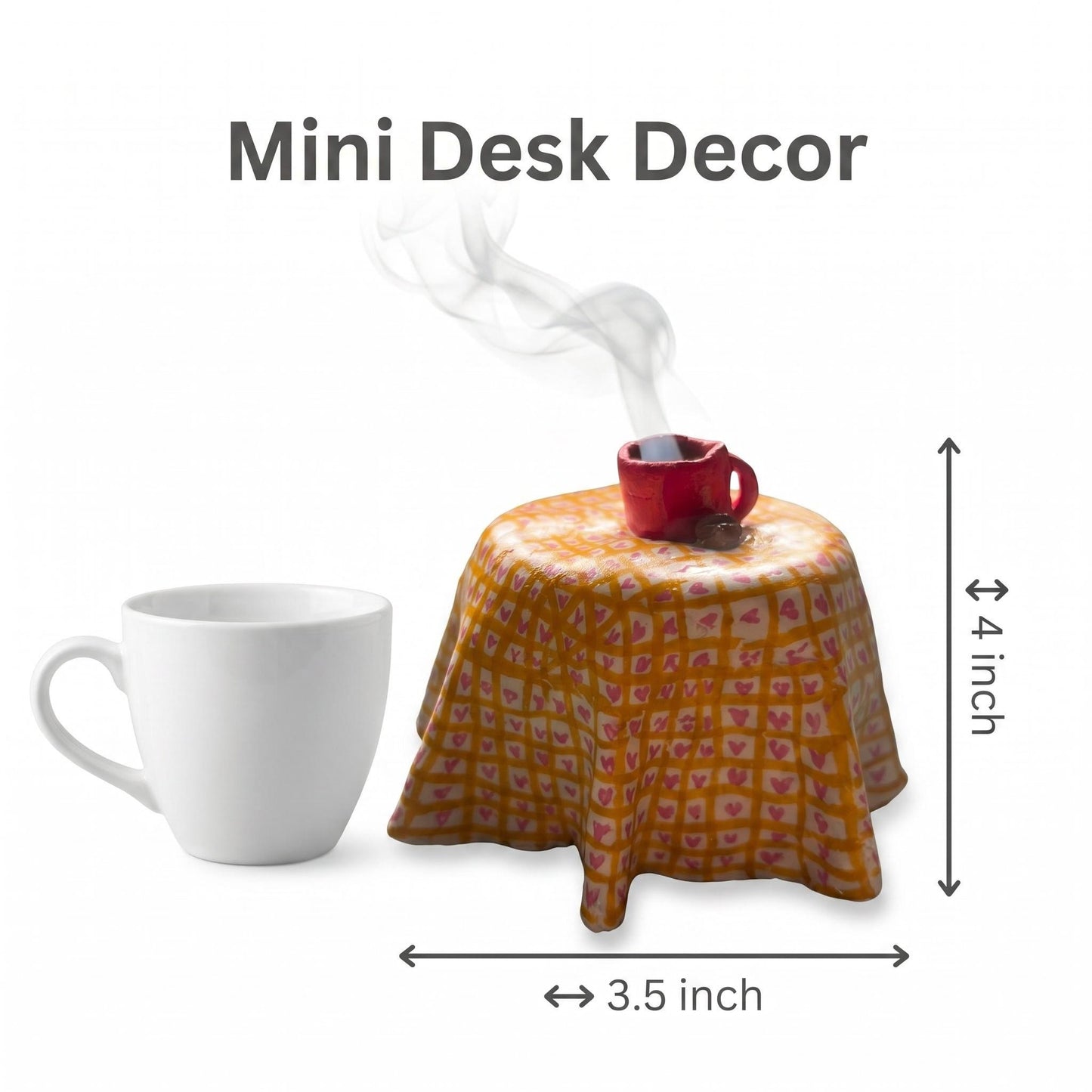 🔥Last Day 49% OFF - ☕ Hand-Painted Mini Table & Coffee Cup Backflow Incense Burner