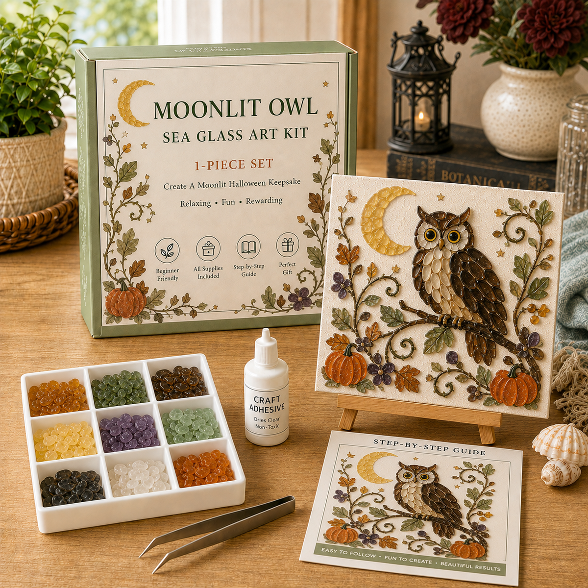 💥 Last Day 49% OFF – 🎃Halloween Sea Glass Art Kit