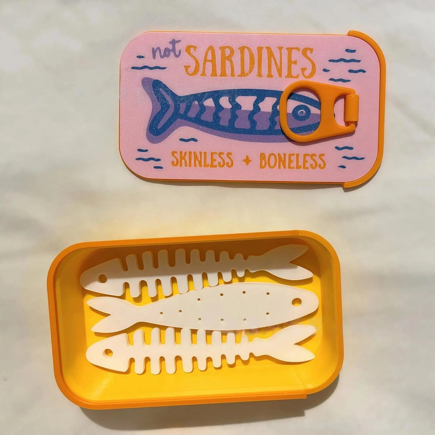 Vintage Sardine Tin Jewelry Box – Cute Travel Organizer for Rings, Earrings & Necklaces