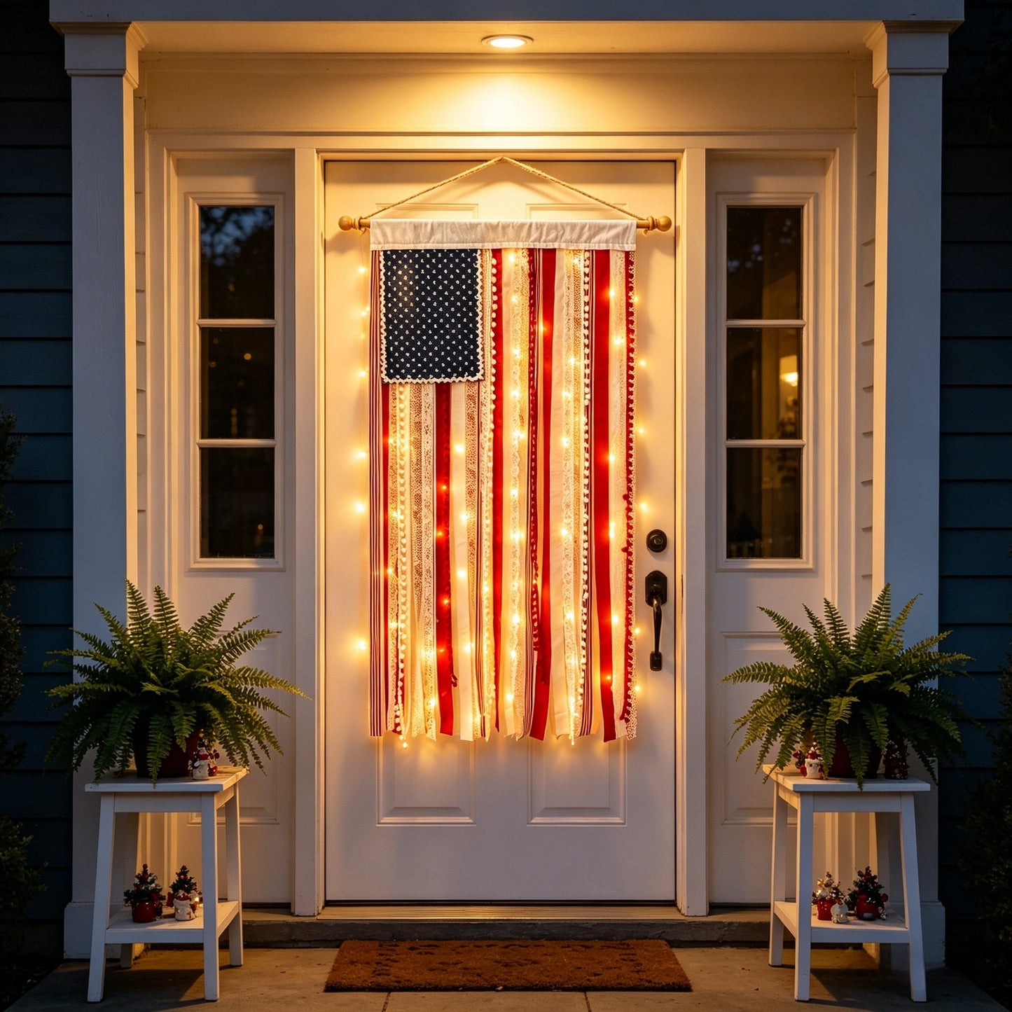 ✨50% OFF 🎆4th of July Lighted Patriotic Porch Flag 🇺🇸 Independence Day Decor